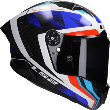 LS2 Helm Thunder Carbon GP Aero Raute FF805 blauw / rood
