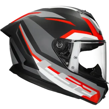 LS2 Helm Rapid III Hyper FF820 zwart / rood