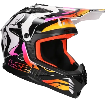 LS2 Helm Fast II Wash MX708 zwart / wit