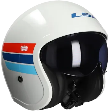 Jethelm LS2 Spitfire II Retro OF599 weiß / blau