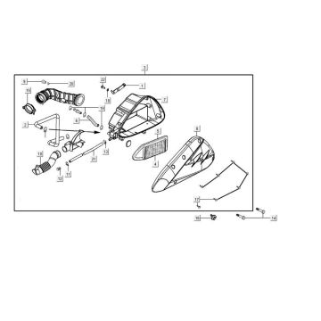 Luftfilter AGILITY 16+ 4T 125 Matt Metallic Hellblau