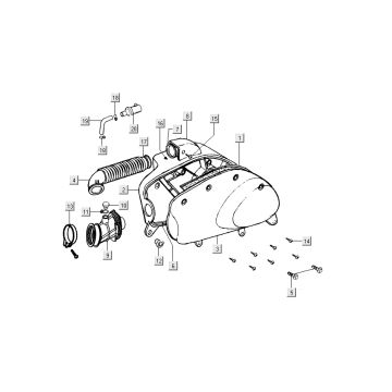 Luftfilter Kymco Dink 50 2T LC Silber