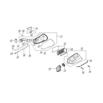 Luftfilter Kymco People S 50 4T AC Mattgrau