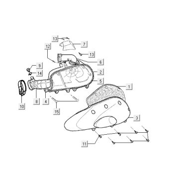 Luftfilter Kymco Super9 50 2T LC 2000-2002 Mattschwarz-Rot