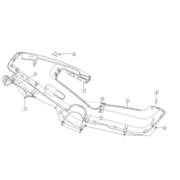 Motorabdeckung links Niu M+ Sport blau