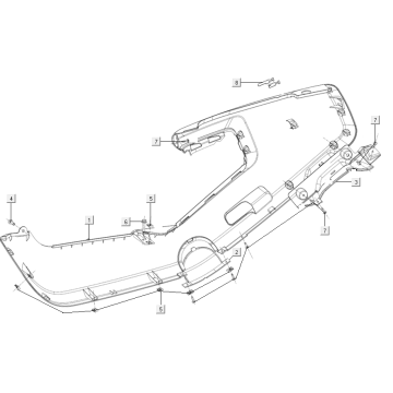 Motortunnel Abdeckung rechts Niu M+ Sport blau