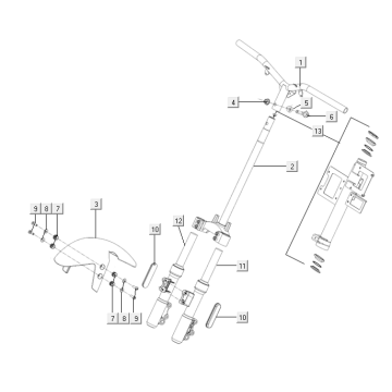 Lenker - Vordergabel Niu M+ Sport schwarz