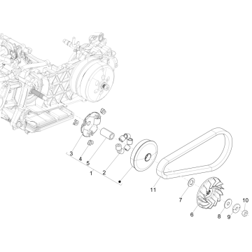 Riemenscheibe Piaggio Medley 150 4T IE ABS E4 2016-2020 (EMEA)