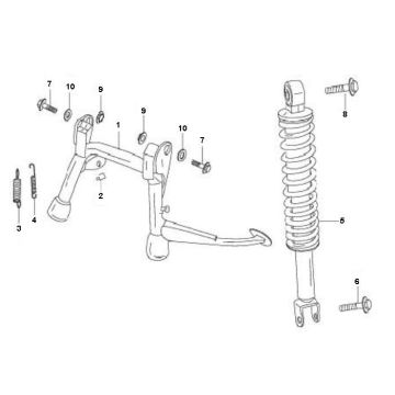 Hauptständer - Stoßdämpfer Giantco Sprint 50 4T AC