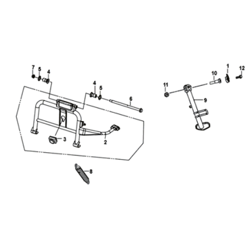 Hauptständer - Seitenständer - Kickstart Sym Symphony ST 200I