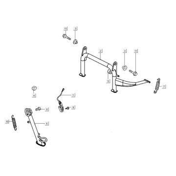 Haupständer - Seitenständer Kymco Gti 300i