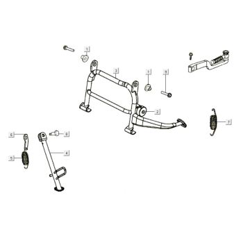 Hauptständer - Seitenständer Kymco Like 200i Schwarz