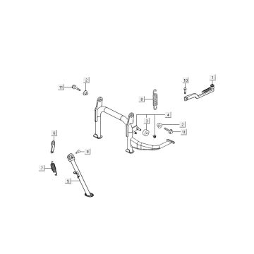 Haupständer AGILITY 16+ 4T 125 Matt Metallic Hellblau