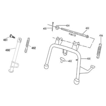 Middenstandaard - Zijstandaard AGM VX50i