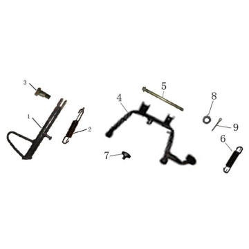 Haupständer China LX weiß