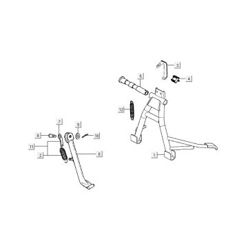 Hauptstand Kymco Activ 4-Takt blau-schwarz