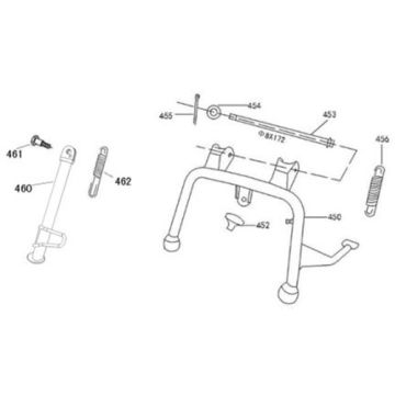 Hauptständer Vom Streetline rot