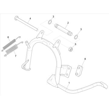 Hauptständer Piaggio Zip 50 4T IGET 3V AC Euro 5