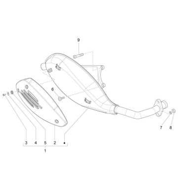 Auspuff Piaggio New Fly 4-Takt 4-Ventil