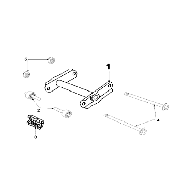 Motoraufhängung lang Peugeot Speedfight 2 LC silber