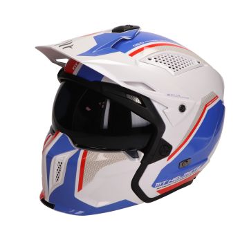 Helm MT Streetfighter SV Twin weiß/blau/rot