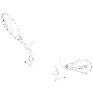 Piaggo Zip 4-Takt-Spiegel (Euro5-Injektion IGET)