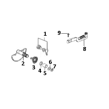 Kickstarter-Teile GY6 10/12 Zoll (EURO4; nach 2018)-Kickstarter delen GY6 10 / 12 inch (EURO4) a tm d