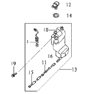 Öltank Sym DD50 blau