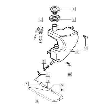 Öltank Kymco Yup 2t ac blau