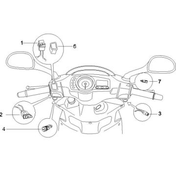 Umsteller und S-Taster Gilera Runner 200cc VXR 4-Takt 2006