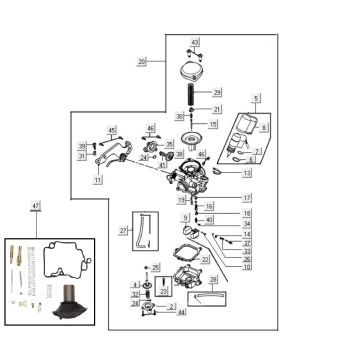 Keihin 16mm 4-Takt-Vergaser-Onderdelen-carburateur-Keihin-18-5-mm-4-takt