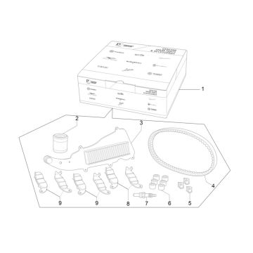 Wartungspaket für den Piaggio MP3 300 ie E4 LT BUSINESS - SPORT NOABS-ABS 2016 - 2018 (EMEA)