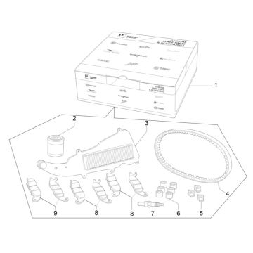 Wartungssatz für Piaggio MP3 300 HPE/300 HPE SPORT E5 ABS 2020-2022 (EMEA)