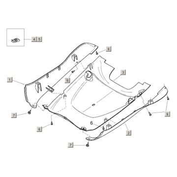 Bodenspoiler+ Seitenverkleidung Aprilia Mojito Custom 2t (Piaggio-Motor) 2004 - 2010
