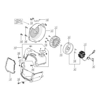 Zündkühlhaube Kymco Agility 10' 4-Takt sportliches Blau