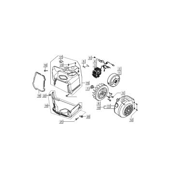 Zündung - Kühlkappen Kymco Filly 4-Takt Silber
