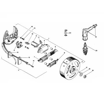 Zündung - Stator - Schwungscheibe Zundapp GTS 50 529-022 tm 029