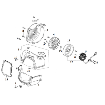 Zündung- Kühlrippe GY6 10/12 Zoll (EURO 4; nach 2018)-Ontsteking- Koelvin GY6 10 / 12 inch (EURO4) a tm d