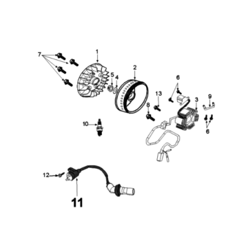 Ontstekingsgedeelte Peugeot Django 125 Allure E3 2014-2017