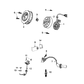 Zündungsteil Peugeot Kisbee blau