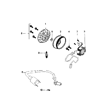 Zündungsteil Peugeot Speedfight 4 4-Takt Weißgold