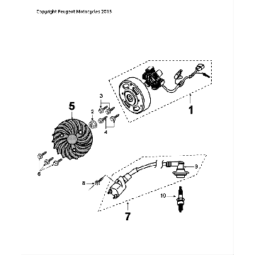 Zündungsteil Peugeot Speedfight 4 LC schwarz grün