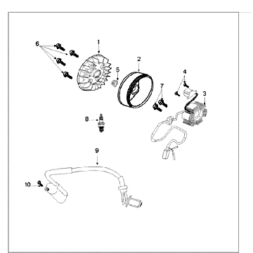 Zündbereich Peugeot Tweet altbraun
