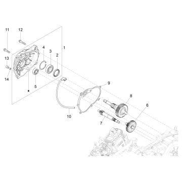 Getriebe: Vespa GTS 300 HPE 4T 4V IE ABS E4 2019 (EMEA)