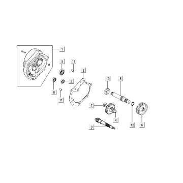Getriebe Kymco VP50 4t AC Diamant weiß