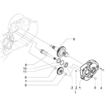 Getriebe Vespa Lx 45km 4-Takt-4-Ventil-Getriebe