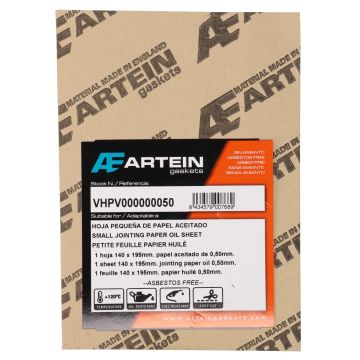 Dichtung Papier dünn unverstärkt 0,50x140x195mm Artein