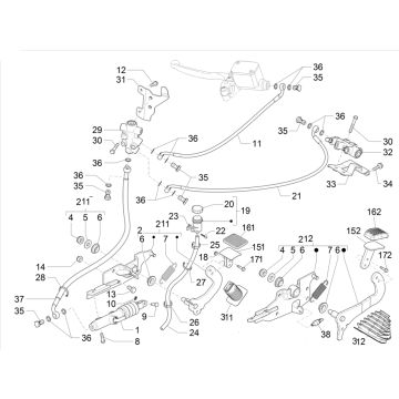 Pedal - Piaggio MP3 350 MAXI Sport E4 ABS 2018-2020 Griff (EMEA)