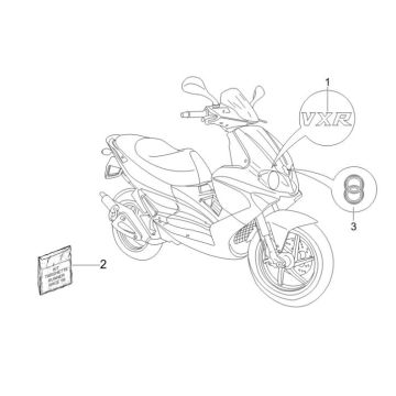 Platten und Zierleisten Gilera Runner 200cc VXR 4-Takt 2006