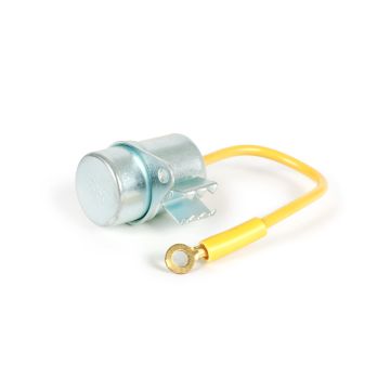 Kondensator RMS Durchmesser 18x27 mm Vespa Ciao SC, Bravo, Boxer mit Befestigungsöse, 1 Kabel (gelb)